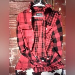 Reason Red and Black Plaid Jacket